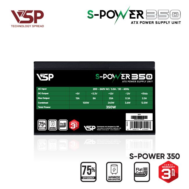 Nguồn VSP S-POWER 350W