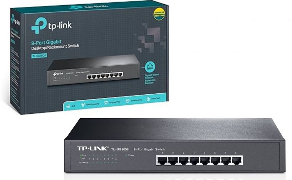Bộ chia mạng TPLink TL-SG1008 1000 Mbps vỏ thép