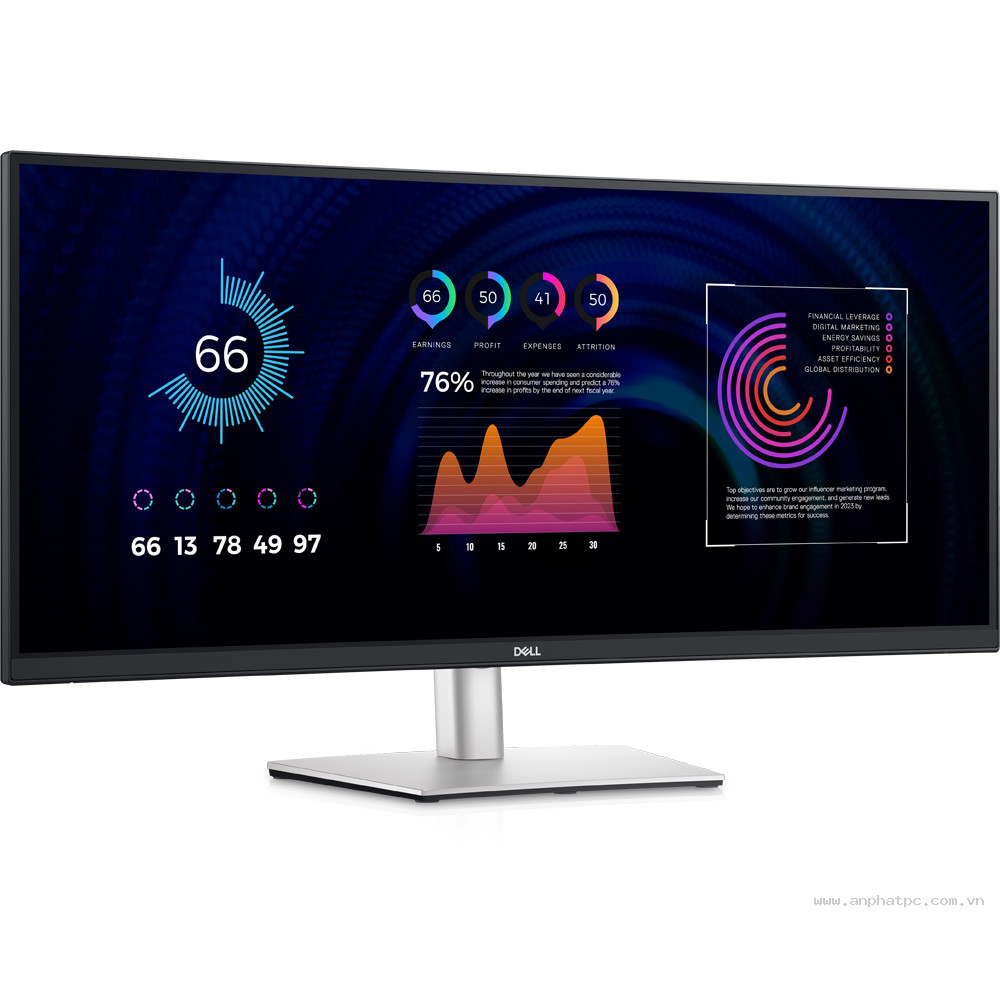 Màn hình cong Dell P3424WE (34Inch/ UWQHD (3440x1440)/ 5ms/ 60HZ/ 300 cd/m2/ IPS/ Lan/USB-C)