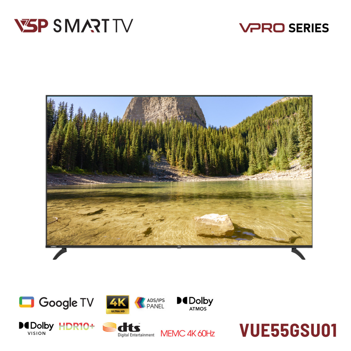 VSP Smart Tivi 55inch VUE55GSU01 VPro 4K-UHD