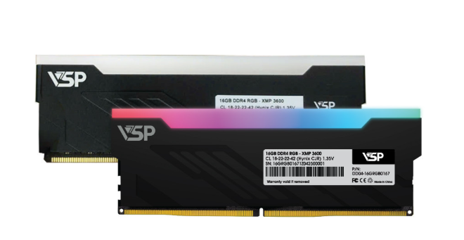 Bộ nhớ trong VSP 16GB DDR4 RGB Bus XMP 3600 Led