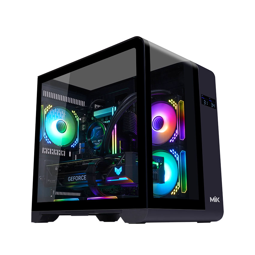 Vỏ máy tính MIK BARBATOS M BLACK (Mini Tower/ M-ATX/ Đen)