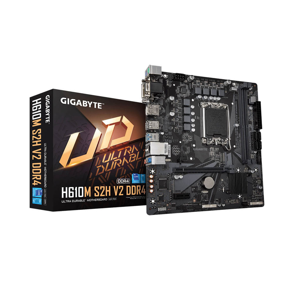 Bo mạch chủ Gigabyte H610M S2H V2 DDR4 (Socket 1700/ 2 khe ram/ DDR4)	