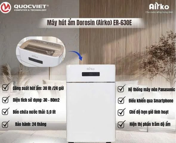 Máy hút ẩm Dorosin Airko ER-630E