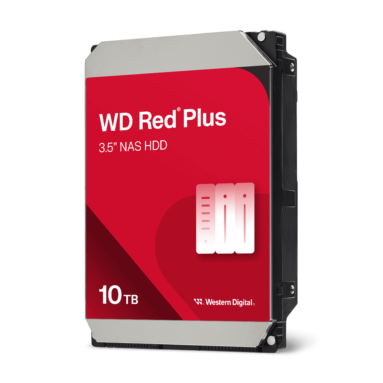 Ổ cứng HDD WD 10TB 3.5 Red Plus Sata3, 512MB cache, 7200rpm, 3Y WTY màu đỏ (Red) (WD100EFGX)