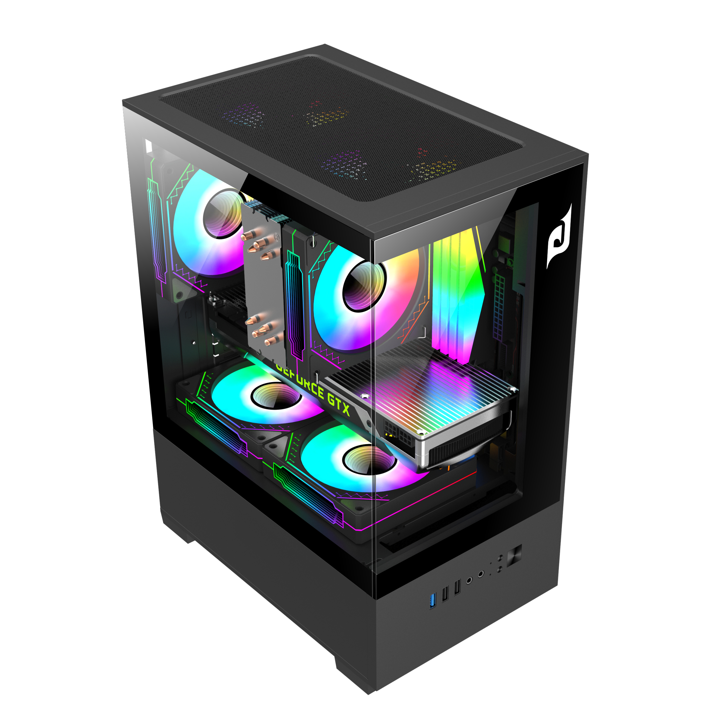 Vỏ thùng Edra ECS1303 Black (M-ATX/ITX) ( Không Fan)