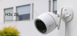 Camera EZVIZ H3C 3MP 2K Wifi Color Night thân ngoài trời, có màu ban đêm, đàm thoại 2 chiều