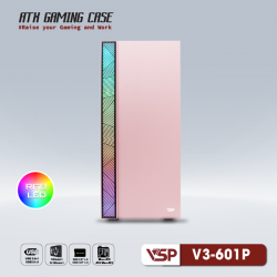 VỎ CASE VSP V3-601P GAMING PINK (ATX)