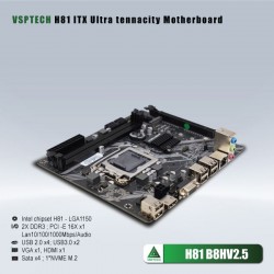 Bo mạch chủ VSPTECH H81 B8HV2.7 DDR3 Socket 1150 (VGA/HDMI)