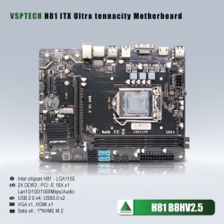 Bo mạch chủ VSPTECH H81 B8HV2.7 DDR3 Socket 1150 (VGA/HDMI)