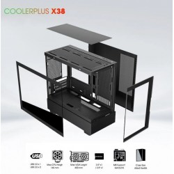 Case Coolerplus CPC-X38B (MATX/ITX) NO FAN