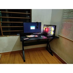 Bàn Game khổ 1200x600 chân chữ K, mặt gỗ có cắt vát