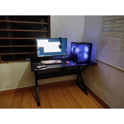 Bàn Game khổ 1200x600 chân chữ K, mặt gỗ có cắt vát