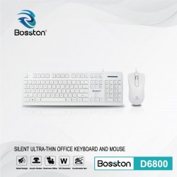 Key Mouse Bosston có dây D6800 - TRẮNG