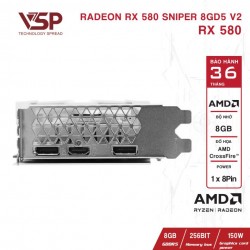 Card màn hình VSP Radeon RX580 Blizzards  8GD5 V2 White