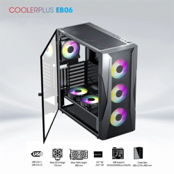 Vỏ thùng Coolerplus CPC-EB06 to lắp đua Xeon ( Sẵn 3 Fan Led )