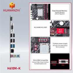 Bo mạch chủ Huananzhi H610M-K
