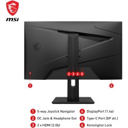 Màn Hình Gaming MSI G274QPX (27.0 inch - 2K - IPS - 240Hz - 1ms - USB TypeC - GSync - DisplayHDR400 - NightVision)
