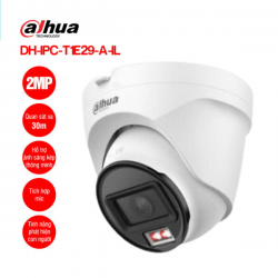 Camera Dahua DH-IPC-T1E29-A-IL-VN 2MP IP Dome có mic, HN 30m, Led 15m