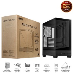 Vỏ máy tính Asus A31 TG BLACK (Mid Tower/ ATX/ Đen)