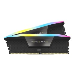 RAM PC CORSAIR VENGEANCE RGB 64GB (2x32GB) DDR5 6000Mhz (CMH64GX5M2D6000C40)