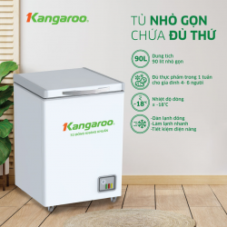 Tủ đông kháng khuẩn 1 ngăn, 1 cánh 90 LÍT Kangaroo KG168NC1