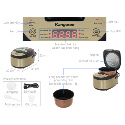 Nồi cơm điện tử 1.5L Kangaroo KG15RCE2