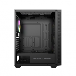 Vỏ thùng KENOO ESPORT AFT240 - 3F - Màu Đen (Mid Tower/ ATX/ Đen)