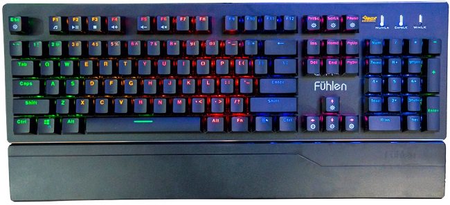 Bàn phím cơ Fuhlen Eraser Mechanical Blue Switch Black